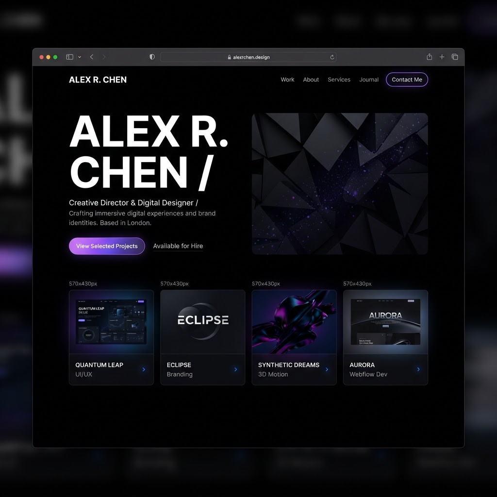 Portfolio landing page template