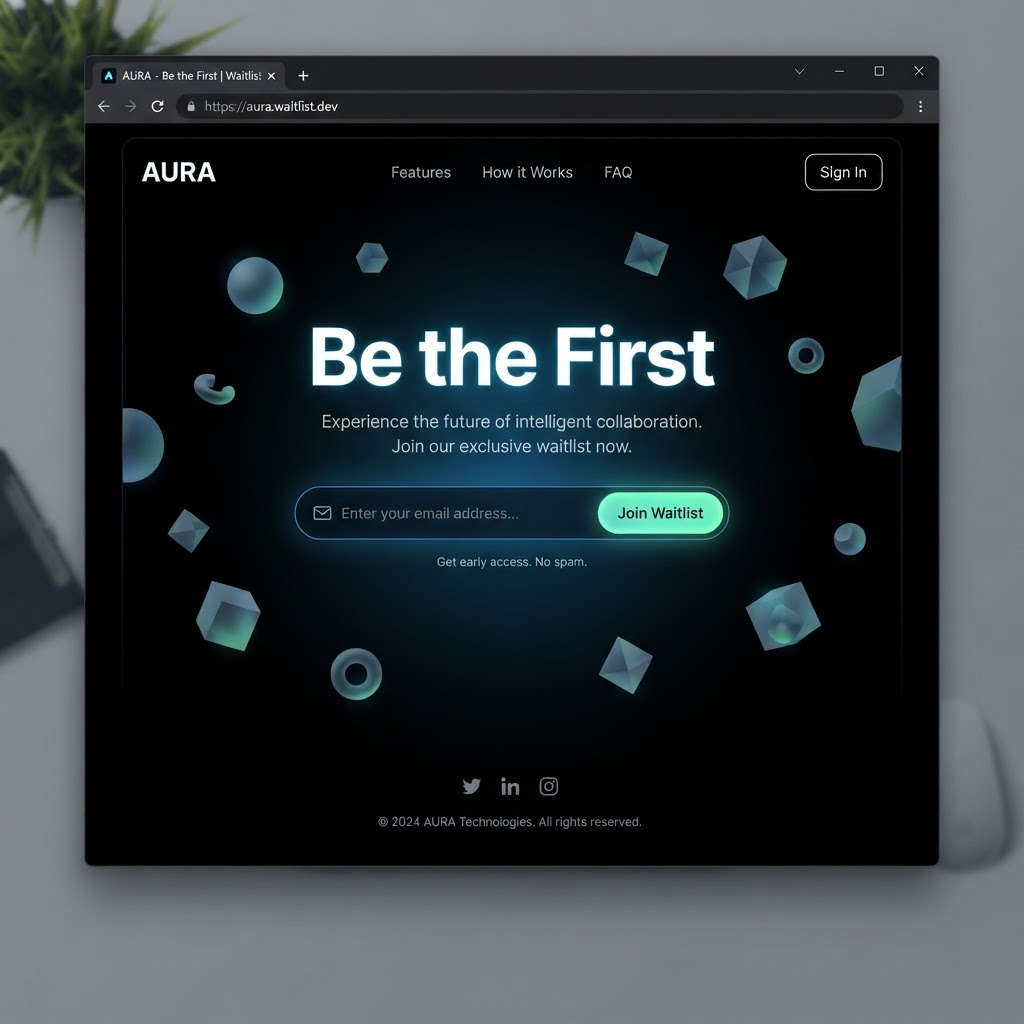 Waitlist landing page template